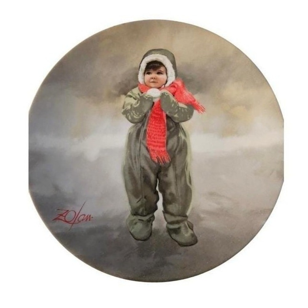 Vintage Donald Zolan Winter Angel Third Plate Wonder‎ of Childhood Col 1984